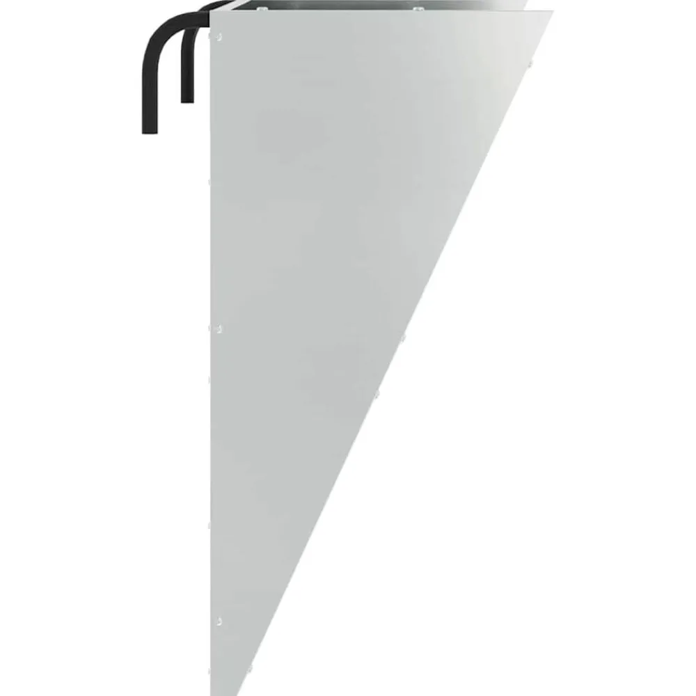 vidaXL Comedero para Heno Colgante Plateado 61 x 33 x 66 cm Acero galvanizado Discount