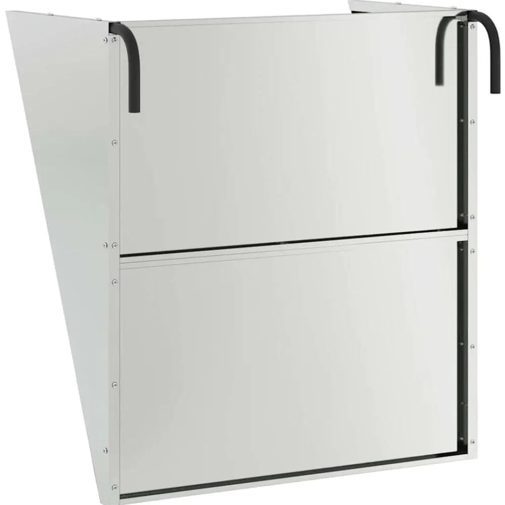 vidaXL Comedero para Heno Colgante Plateado 61 x 33 x 66 cm Acero galvanizado Discount