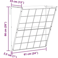 vidaXL Comedero para Heno Colgante 61 x 33 x 66 cm Negro Hot