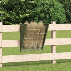 vidaXL Comedero para Heno Colgante 61 x 33 x 66 cm Verde oliva