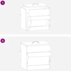 vidaXL Productos Para Mascotas-Comedero para pollos 40,5 x 45 x 41 cm
