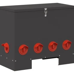 vidaXL Comedero para pollos 60,5 x 29 x 51 cm Negro Best