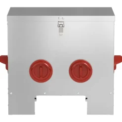 vidaXL Productos Para Mascotas-Comedero para pollos Plateado 40,5 x 25 x 38 cm