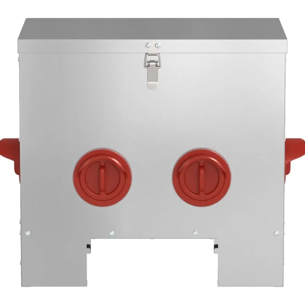 vidaXL Productos Para Mascotas-Comedero para pollos Plateado 40,5 x 25 x 38 cm