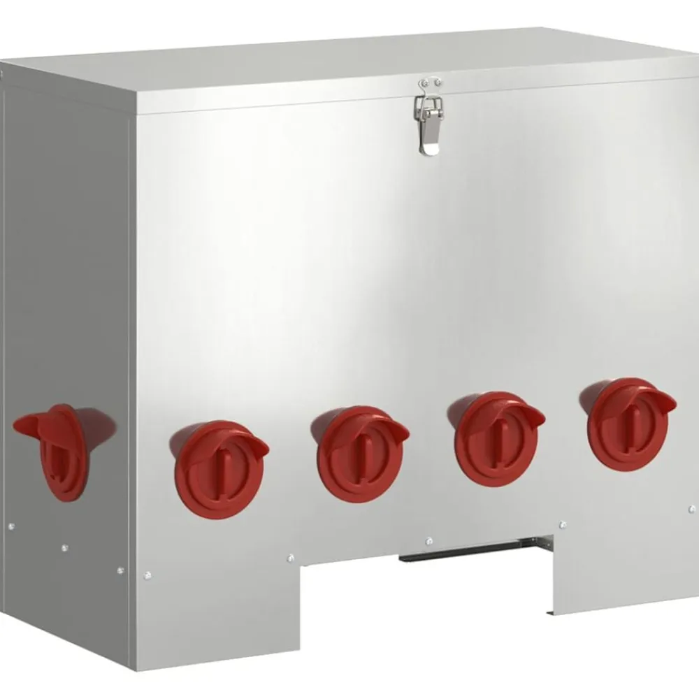 vidaXL Comedero para pollos Plateado 60,5 x 29 x 51 cm Acero galvanizado New