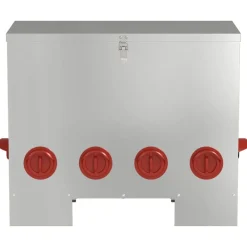 vidaXL Comedero para pollos Plateado 60,5 x 29 x 51 cm Acero galvanizado New