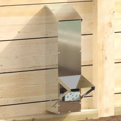 vidaXL Comedero para pollos Plateado 13 x 12 x 51 cm Acero galvanizado Best