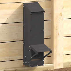 vidaXL Comedero para pollos 13 x 12 x 51 cm Negro Clearance