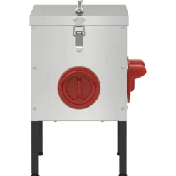 vidaXL Productos Para Mascotas-Comedero para pollos Plateado 41,5 x 20,5 x 33 cm