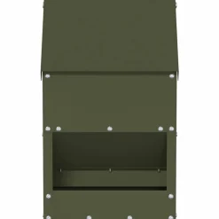 vidaXL Comedero para pollos 21 x 16 x 33 cm Verde oliva Discount