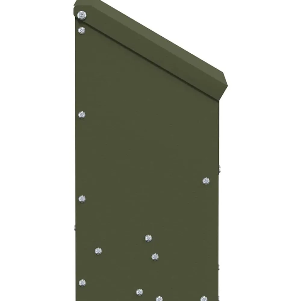 vidaXL Comedero para pollos 21 x 16 x 33 cm Verde oliva Discount