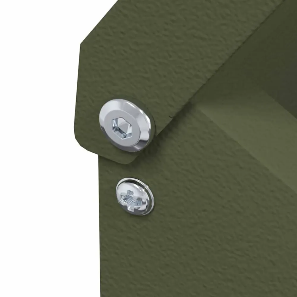 vidaXL Comedero para pollos 21 x 16 x 33 cm Verde oliva Discount