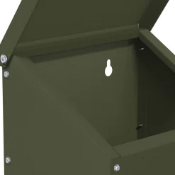 vidaXL Comedero para pollos 21 x 16 x 33 cm Verde oliva Discount