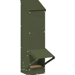 vidaXL Comedero para pollos 13 x 12 x 51 cm Verde oliva New