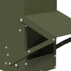 vidaXL Comedero para pollos 13 x 12 x 51 cm Verde oliva New