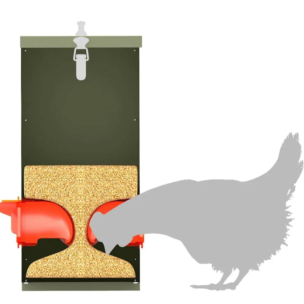 vidaXL Productos Para Mascotas-Comedero para pollos 32,5 x 20,5 x 43 cm