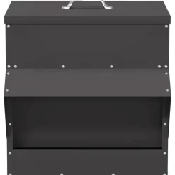 vidaXL Comedero para pollos 40,5 x 45 x 41 cm Negro Hot