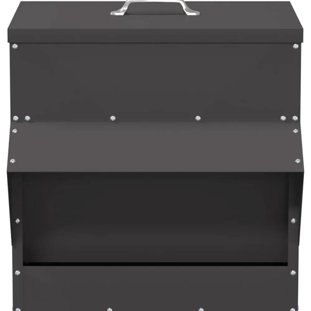 vidaXL Comedero para pollos 40,5 x 45 x 41 cm Negro Hot