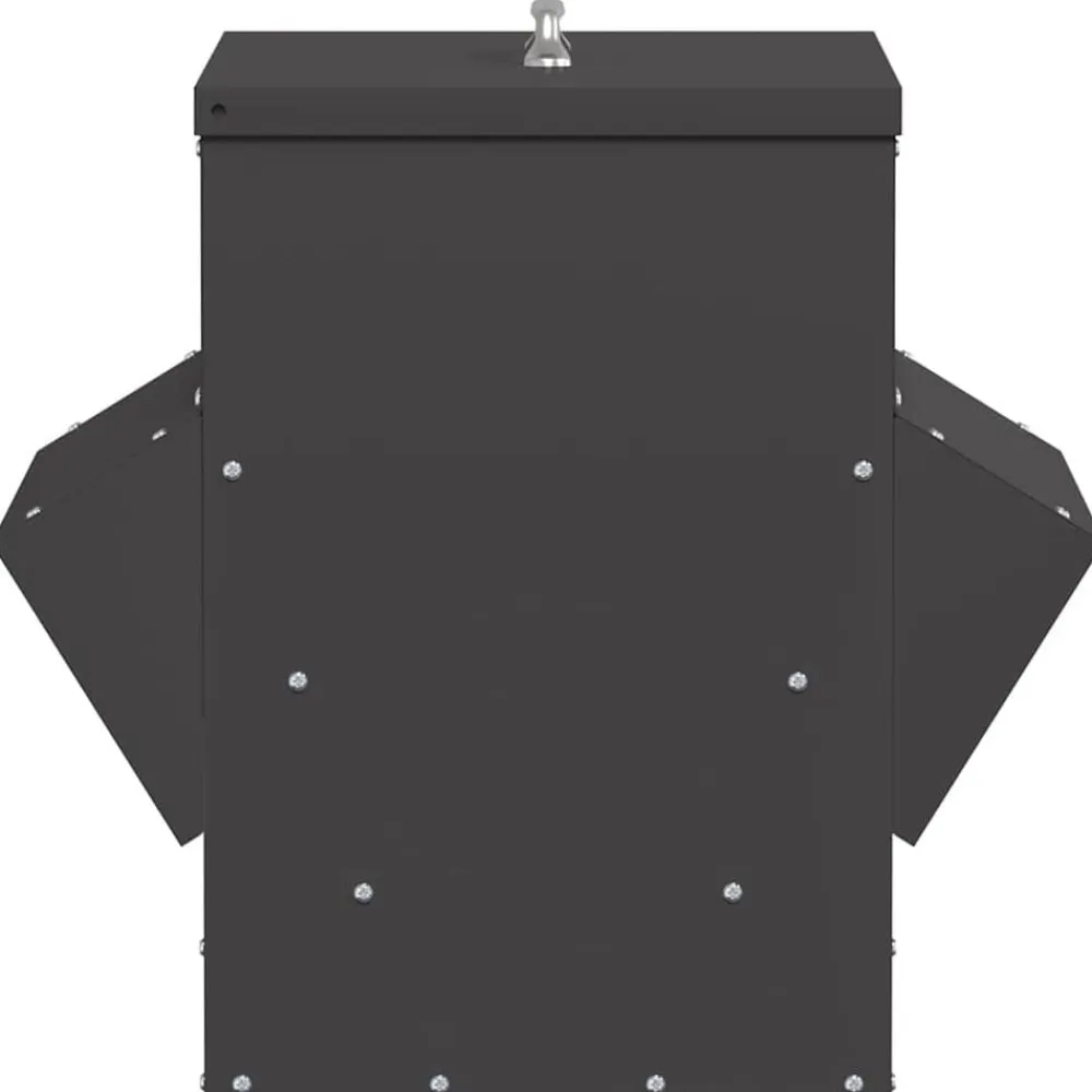 vidaXL Comedero para pollos 40,5 x 45 x 41 cm Negro Hot