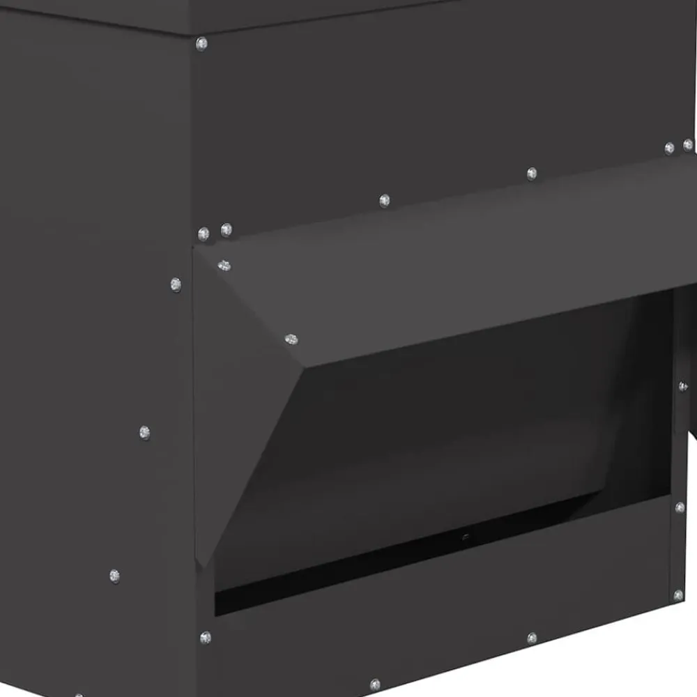vidaXL Comedero para pollos 40,5 x 45 x 41 cm Negro Hot