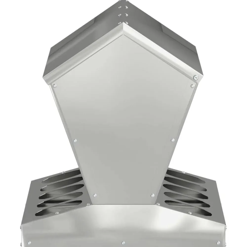 vidaXL Comedero para pollos Plateado 40 x 40 x 45 cm Acero galvanizado