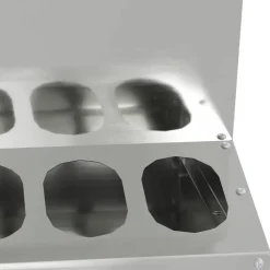 vidaXL Comedero para pollos Plateado 40 x 40 x 45 cm Acero galvanizado