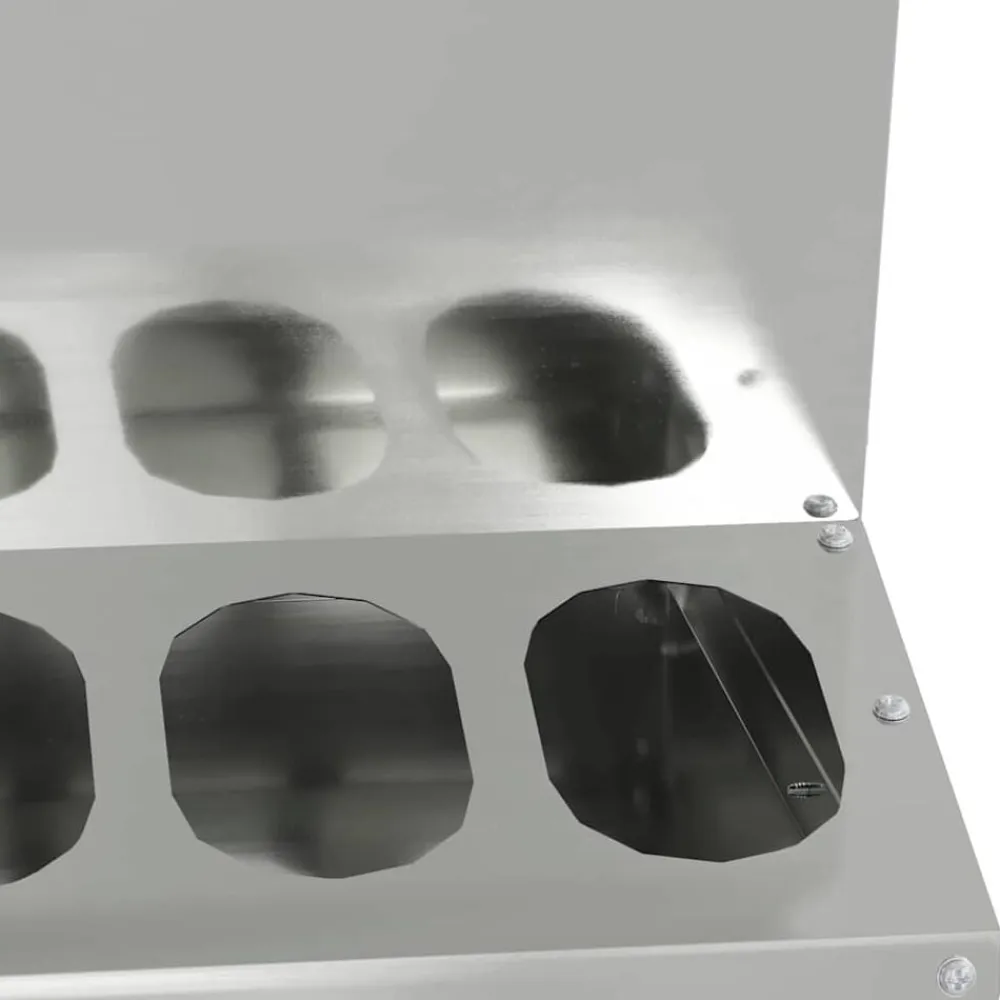 vidaXL Comedero para pollos Plateado 40 x 40 x 45 cm Acero galvanizado