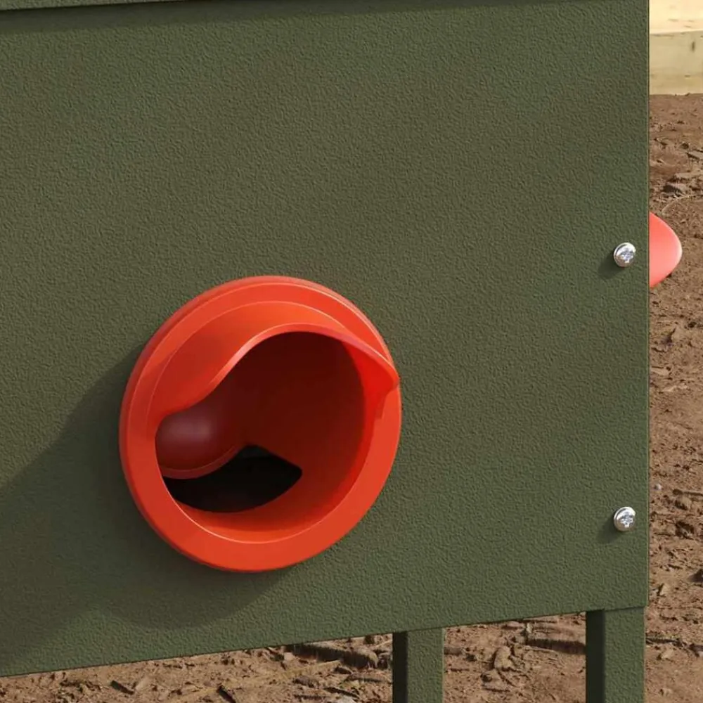 vidaXL Comedero para pollos 41,5 x 20,5 x 33 cm Verde oliva Hot