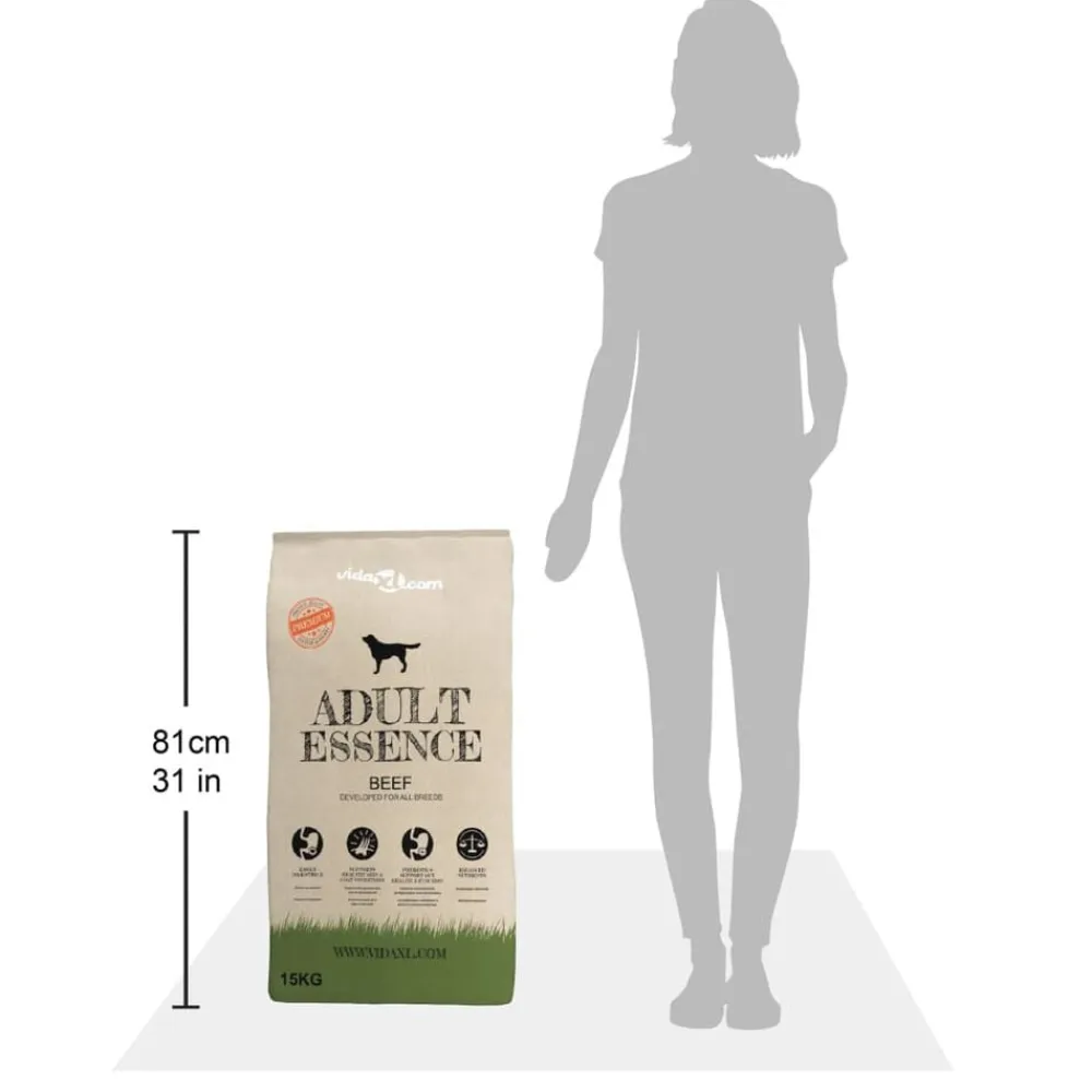 vidaXL Productos Para Mascotas-Comida seca para perros Adult Essence Beef 2 uds 30 kg