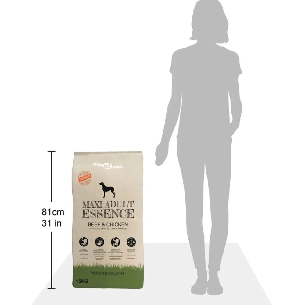 vidaXL Productos Para Mascotas-Comida seca perros Maxi Adult Essence Beef&Chicken 2 uds 30 kg