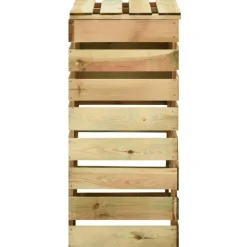 vidaXL Jardín-Compostador de láminas madera de pino impregnada 80x50x100 cm