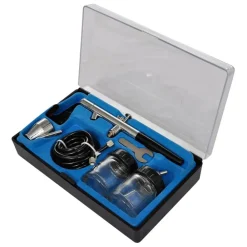 vidaXL Herramientas-Compresor de aerógrafo con 2 pistolas