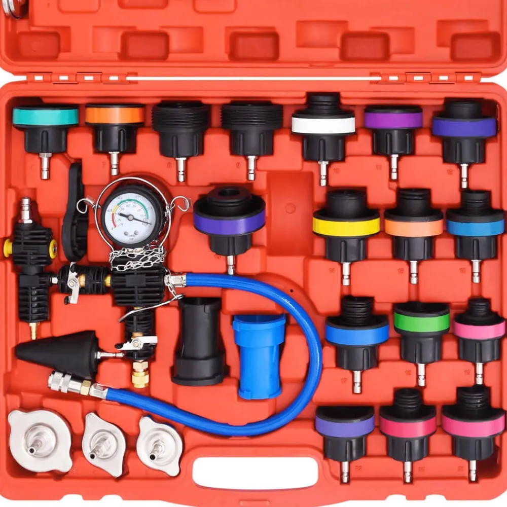vidaXL Comprobador de presión de radiador 28 piezas Outlet
