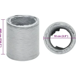 vidaXL Conducto de escape PVC 6 m Ø10 cm
