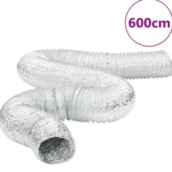 vidaXL Ventilación Y Calefacción-Conducto de ventilación de aluminio 6 m Ø10 cm