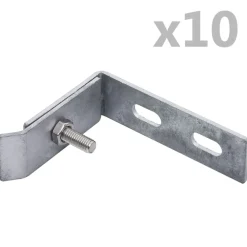 vidaXL Vallas De Jardín-Conector de esquina para pared 10 sets