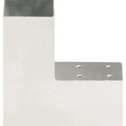 vidaXL Vallas De Jardín-Conector de postes en forma de L metal galvanizado 71x71 mm