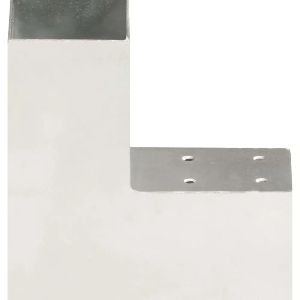 vidaXL Vallas De Jardín-Conector de postes en forma de L metal galvanizado 71x71 mm