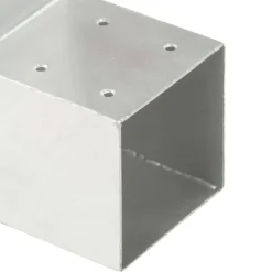 vidaXL Vallas De Jardín-Conector de postes en forma de L metal galvanizado 71x71 mm