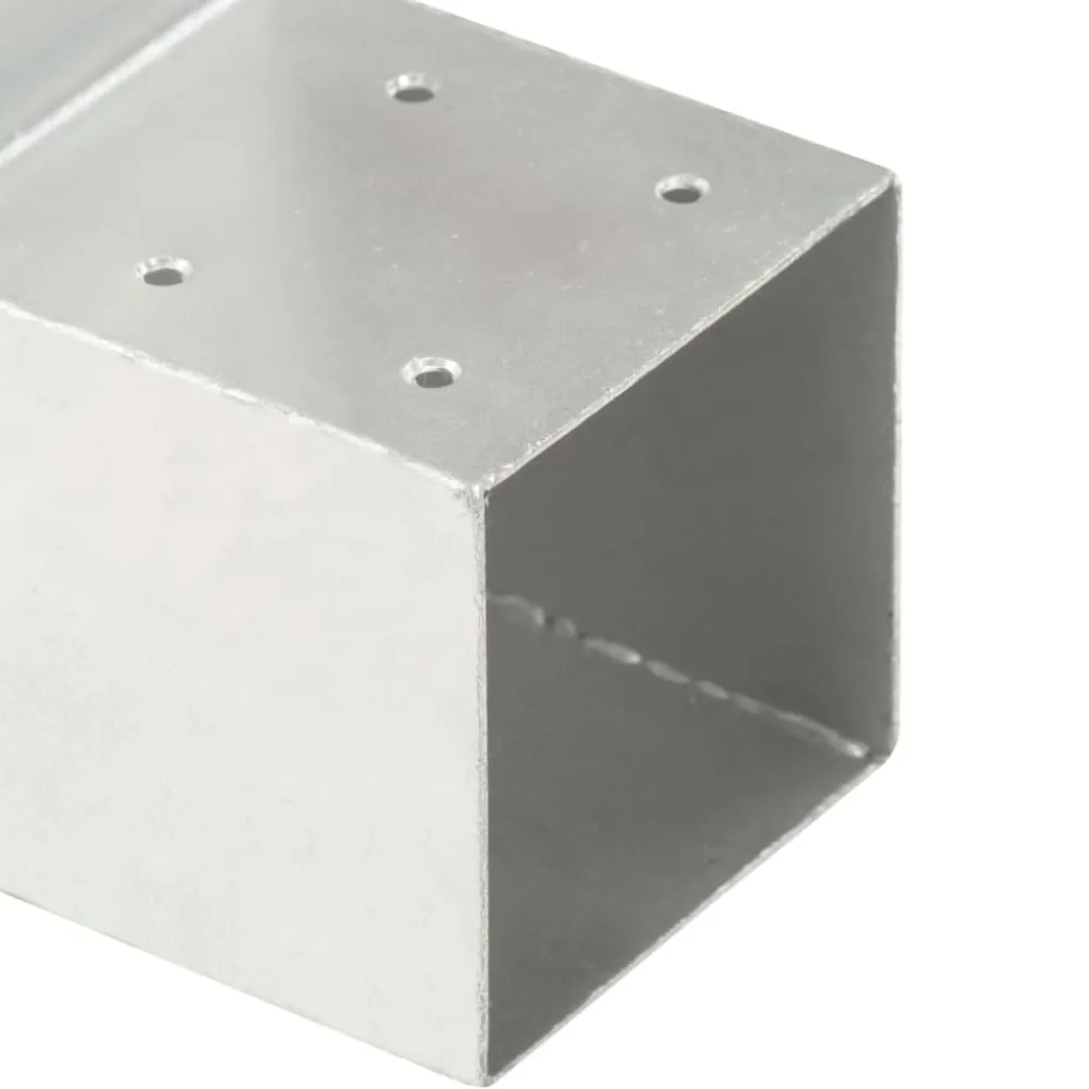 vidaXL Vallas De Jardín-Conector de postes en forma de L metal galvanizado 71x71 mm