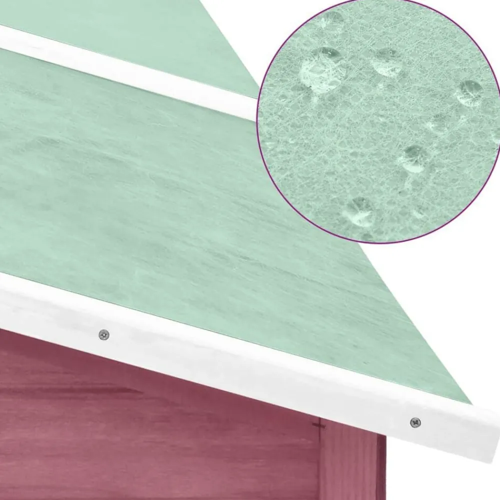 vidaXL Conejera de exterior con corredor madera de abeto y blanco Moca Best