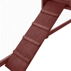 vidaXL Conejera de exterior con corredor madera de abeto y blanco Moca Best