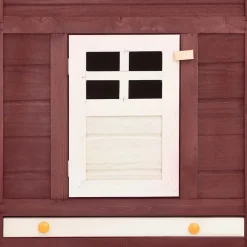 vidaXL Conejera de exterior con corredor madera de abeto y blanco Moca Best