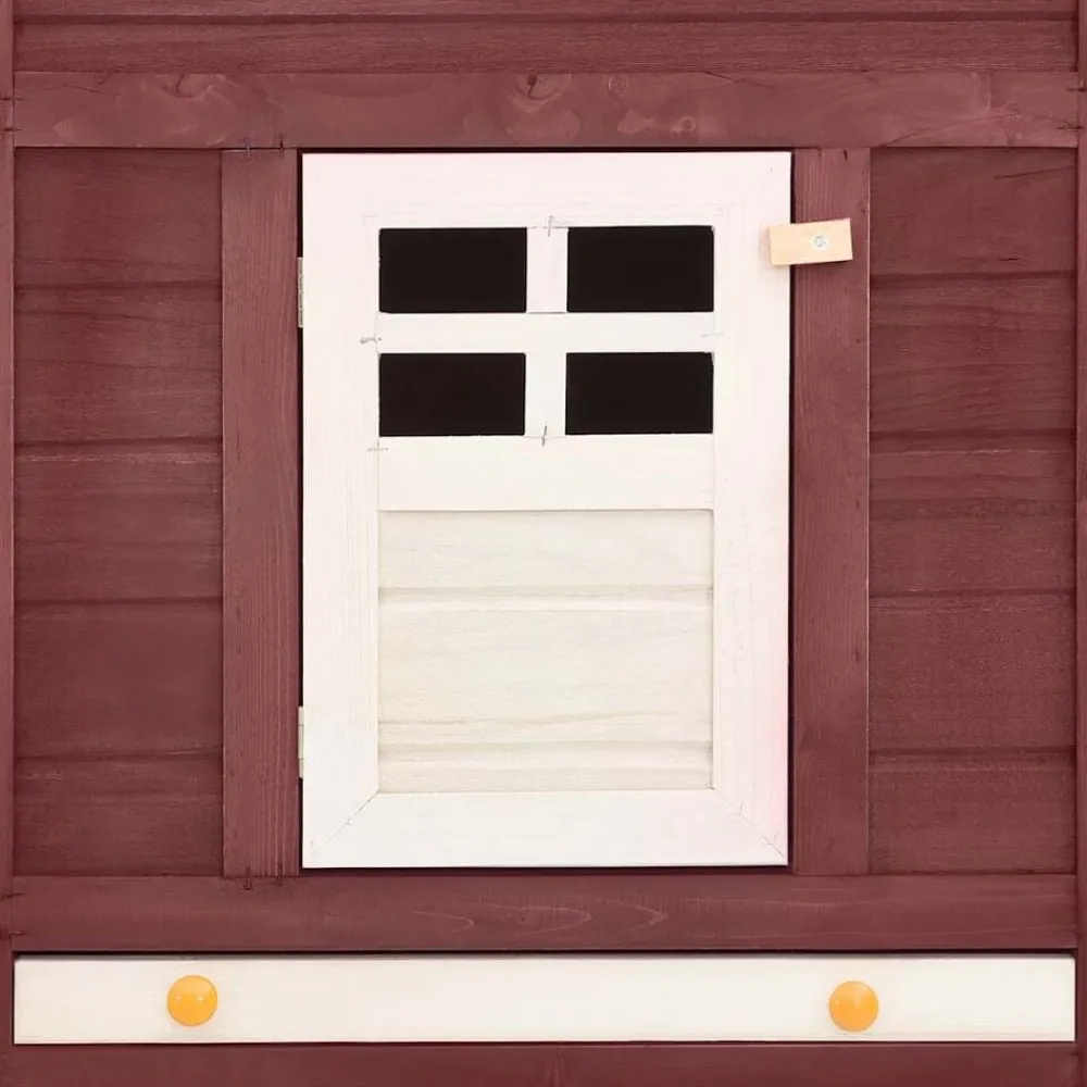 vidaXL Conejera de exterior con corredor madera de abeto y blanco Moca Best