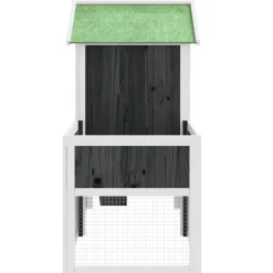 vidaXL Productos Para Mascotas-Conejera de madera maciza de pino 170x63x113 cm