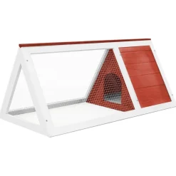 vidaXL Productos Para Mascotas-Conejera jaula de animales de madera