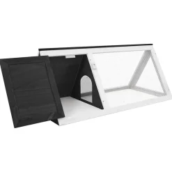 vidaXL Productos Para Mascotas-Conejera jaula de animales de madera