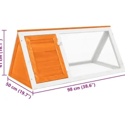 vidaXL Productos Para Mascotas-Conejera jaula de animales de madera