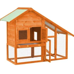 vidaXL Productos Para Mascotas-Conejera madera maciza de abeto 140x63x120 cm