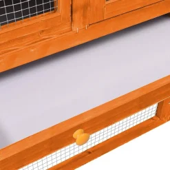 vidaXL Productos Para Mascotas-Conejera madera maciza de abeto 140x63x120 cm